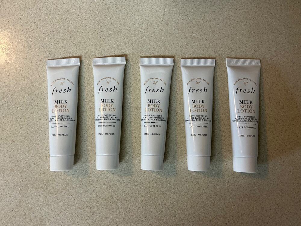 Fresh, Body Milk Lotion, 0.5oz/15ml Lot of 5